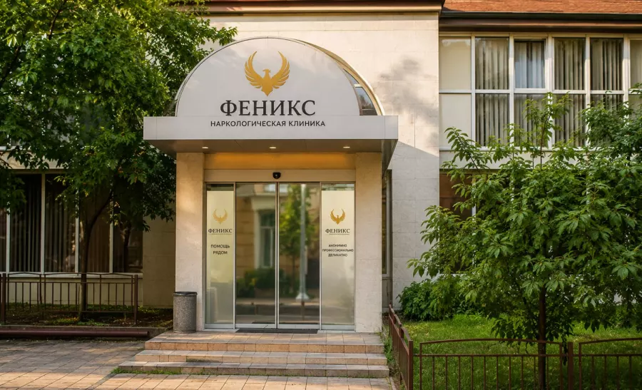 Вход в наркологическую клинику «Феникс» в Котельникове